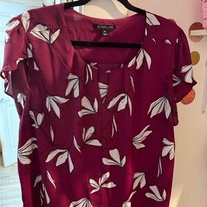 41 Hawthorn Magenta Floral Blouse